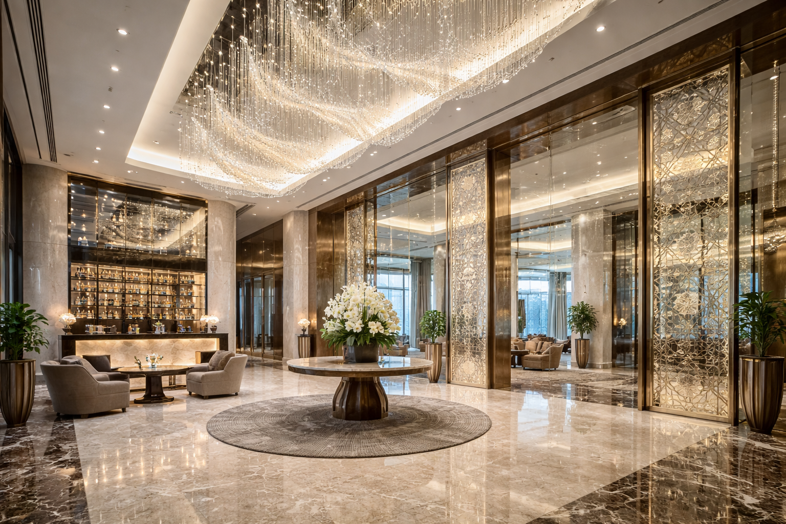 Hotel Lobby Glasswork